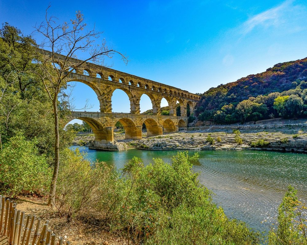 pont du gard, provence, france, bridge, aqueduct, roman, architecture, river, europe, arch, provence, provence, provence, provence, provence, aqueduct